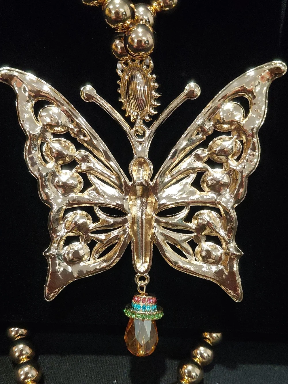 NATASHA Multicolor Butterfly Statement Necklace